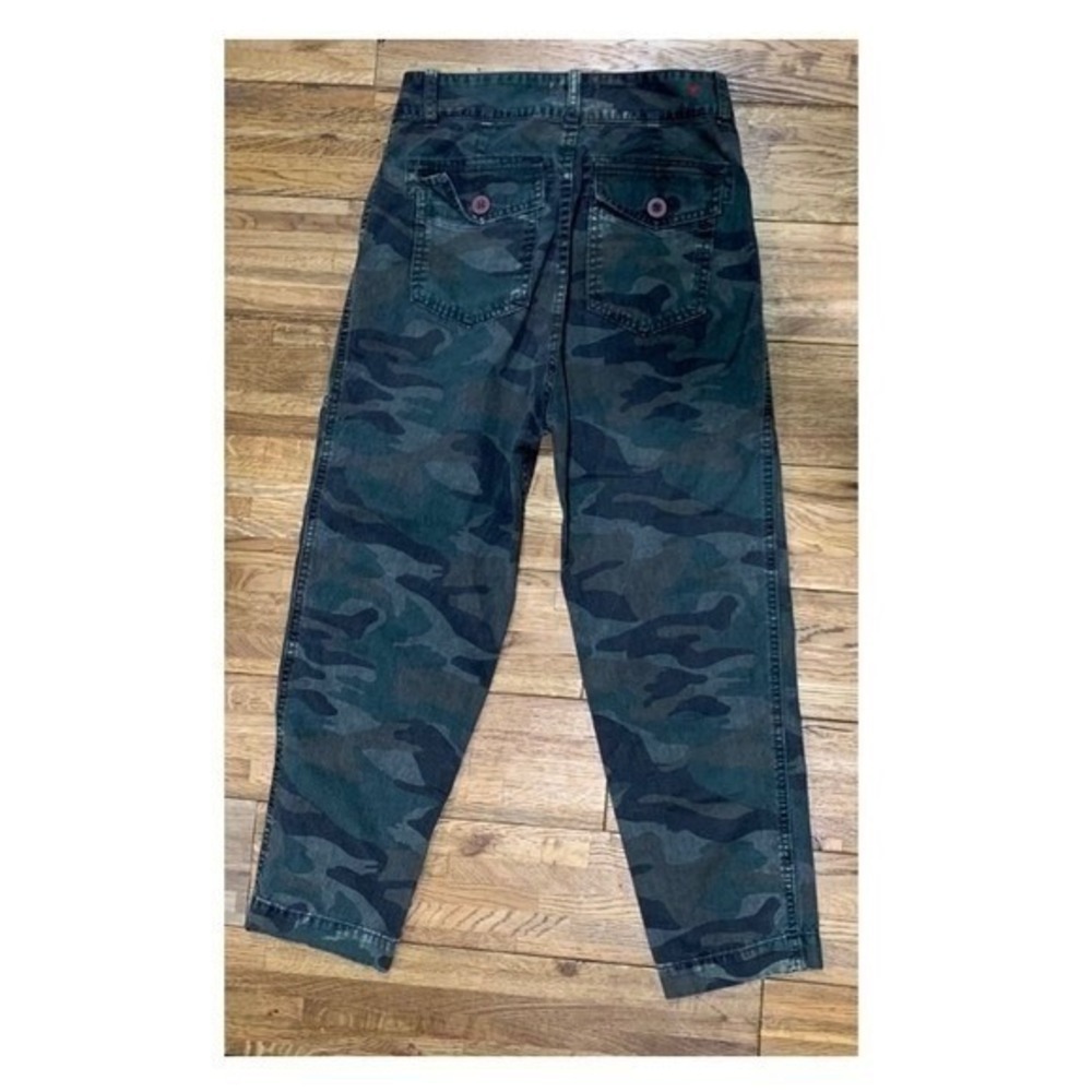 Sundry Murphy Cotton Camo Pleated Pants 24 Green Retro Urban Streetwear - Picture 3 of 9